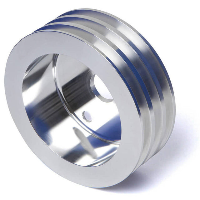Proflow Pulley, V-Belt Crankshaft SB Chev Short Water Pump 3-Groove, Polished Aluminium - PFEP8858P PFEP8858P