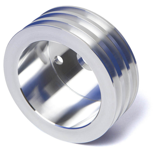 Proflow Pulley, V-Belt Crankshaft SB Chev Long Water Pump 3-Groove, Polished Aluminium - PFEP8859P PFEP8859P