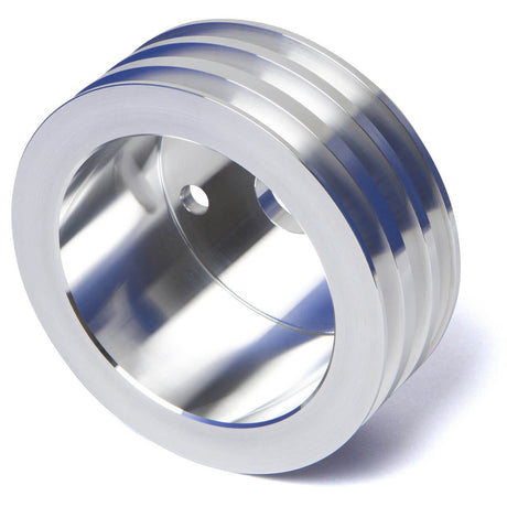 Proflow Pulley, V-Belt Crankshaft SB Chev Long Water Pump 3-Groove, Polished Aluminium - PFEP8859P PFEP8859P