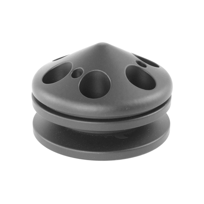 Proflow Pulley, V-Belt Alternator, Billet Aluminium Black Anodised, Single Groove with Cover, 71mm x 17mm Bore, Black Anodised - PFEP8866BK PFEP8866BK