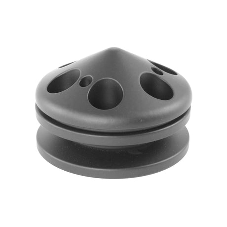 Proflow Pulley, V-Belt Alternator, Billet Aluminium Black Anodised, Single Groove with Cover, 71mm x 17mm Bore, Black Anodised - PFEP8866BK PFEP8866BK
