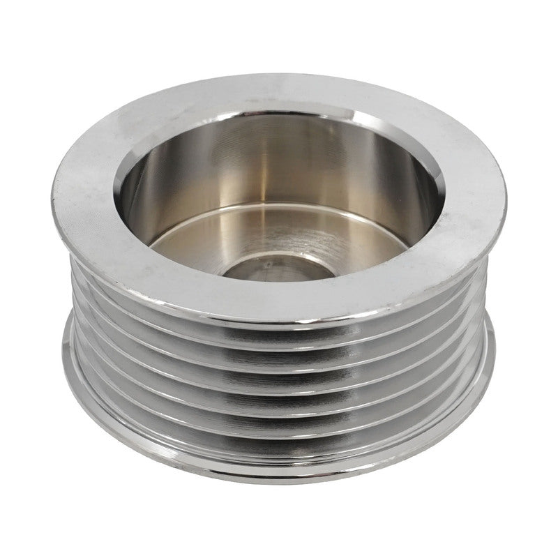 Proflow Alternator Pulley, Serpentine 6 Groove, 57mm OD x 17mm Bore, Chrome, Each - PFEP8874