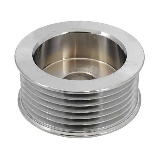 Proflow Alternator Pulley, Serpentine 6 Groove, 57mm OD x 17mm Bore, Chrome, Each - PFEP8874