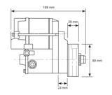 Proflow Starter Motor PowerTorque Mini, For Holden Commodore/Torana V8 253/308, 2kw, Black Wrinkle , Each - PFEPM308HD
