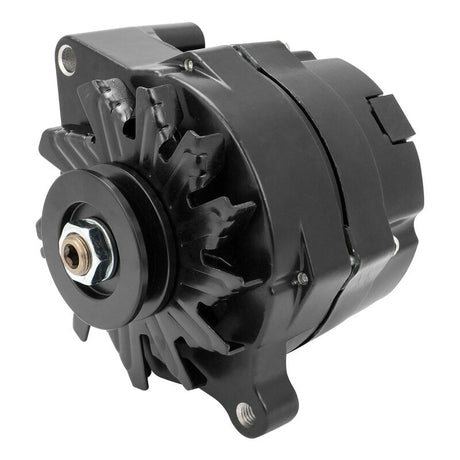 Proflow Alternator Power Spark, 100 Amp 1-Wire, Internal Regulator, Black Powder coat, V-Belt, For Ford, Falcon, Each - PFEPM37101BK PFEPM37101BK
