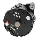 Proflow Alternator Power Spark, 100 Amp 1-Wire, Internal Regulator, Black Powder coat, V-Belt, For Ford, Falcon, Each - PFEPM37101BK