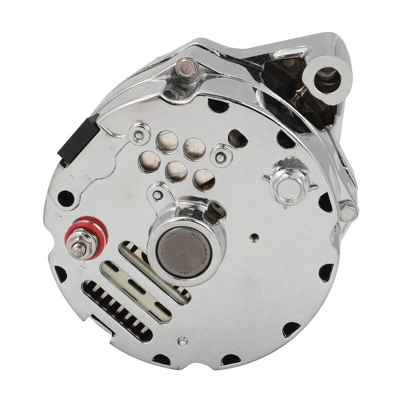 Proflow Alternator Power Spark, 100 Amp 1-Wire, Internal Regulator, Chrome, V-Belt, For Ford, Falcon, Each - PFEPM37101