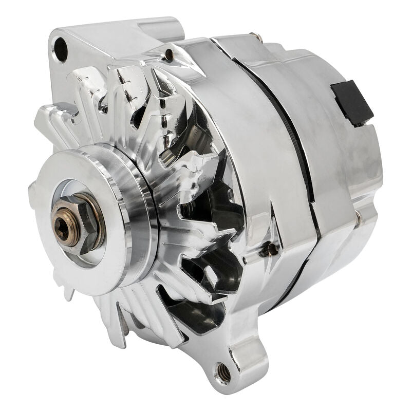 Proflow Alternator Power Spark, 100 Amp 1-Wire, Internal Regulator, Chrome, V-Belt, For Ford, Falcon, Each - PFEPM37101 PFEPM37101