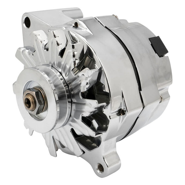 Proflow Alternator Power Spark, 100 Amp 1-Wire, Internal Regulator, Chrome, V-Belt, For Ford, Falcon, Each - PFEPM37101 PFEPM37101