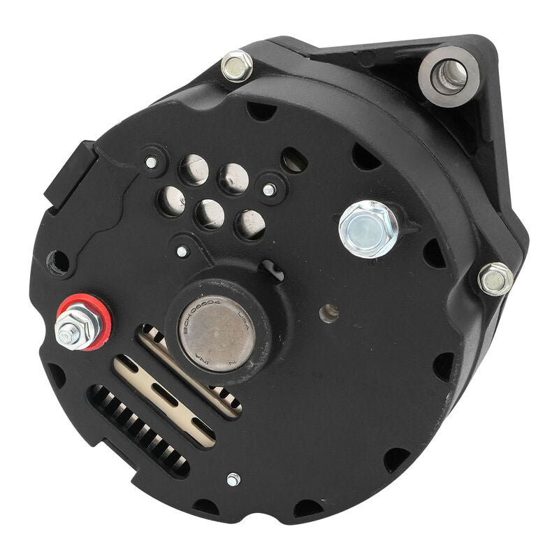 Proflow Alternator Power Spark, 100 Amp 1-Wire, Internal Regulator, Black Wrinkle, V-Belt, Chev, For Holden, Commodore, Torana, Each - PFEPM37127BKW