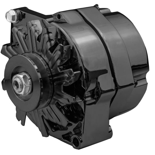 Proflow Alternator Power Spark, 100 Amp 1-Wire, Internal Regulator, Black Powder coat, V-Belt, Chev, For Holden, Commodore, Torana, Each - PFEPM37127BK PFEPM37127BK