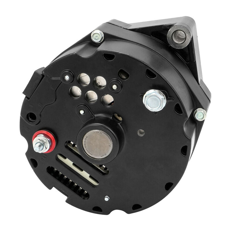 Proflow Alternator Power Spark, 100 Amp 1-Wire, Internal Regulator, Black Powder coat, V-Belt, Chev, For Holden, Commodore, Torana, Each - PFEPM37127BK