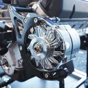 Proflow Alternator Power Spark, 100 Amp 1-Wire, Internal Regulator, Chrome, V-Belt, Chev, For Holden, Commodore, Torana, Each - PFEPM37127