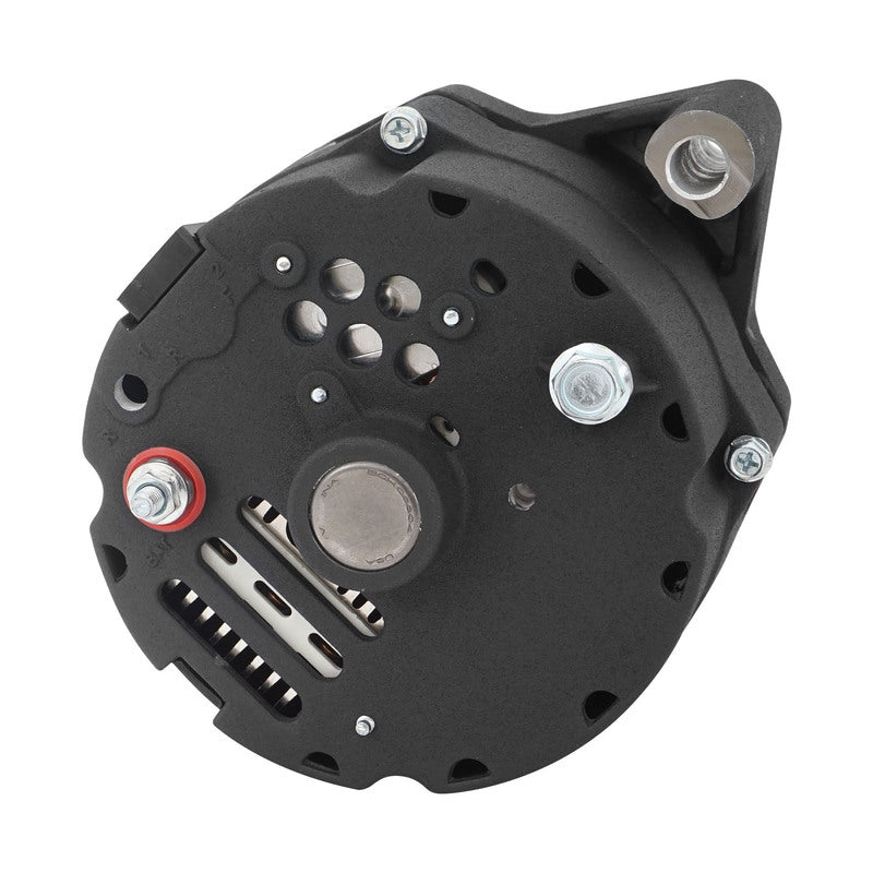 Proflow Alternator Power Spark, 140 Amp 1-Wire, Internal Regulator, Black Wrinkle, V-Belt, For Ford, Falcon, Each - PFEPM37141BKW