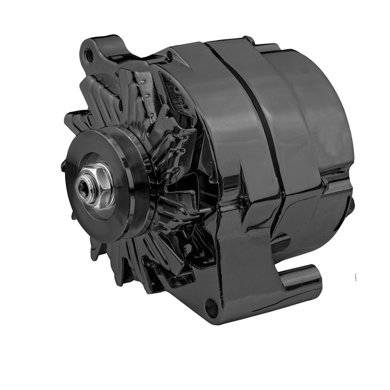 Proflow Alternator Power Spark, 140 Amp 1-Wire, Internal Regulator, Black Powder coat, V-Belt, For Ford, Falcon, Each - PFEPM37141BK PFEPM37141BK