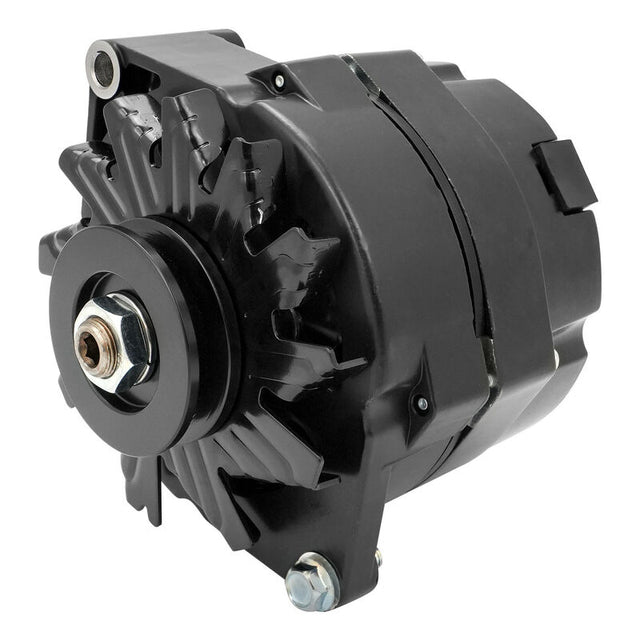 Alternator Power Spark, 140 Amp 1-Wire, Internal Regulator, Black, V-Belt, Chev, Holden, Commodore, Torana, Each - PFEPM37293BK PFEPM37293BK