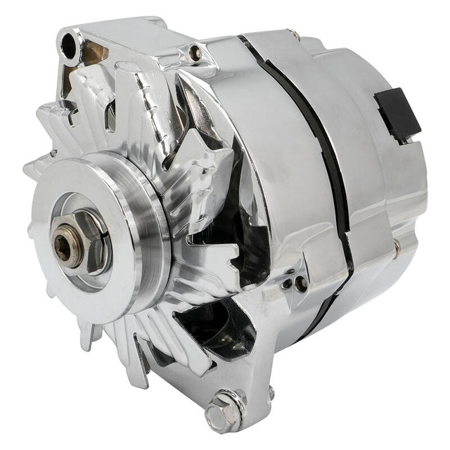 Proflow Alternator Power Spark, 140 Amp 1-Wire, Internal Regulator, Chrome, V-Belt, Chev, For Holden Commodore, Torana - PFEPM37293 PFEPM37293