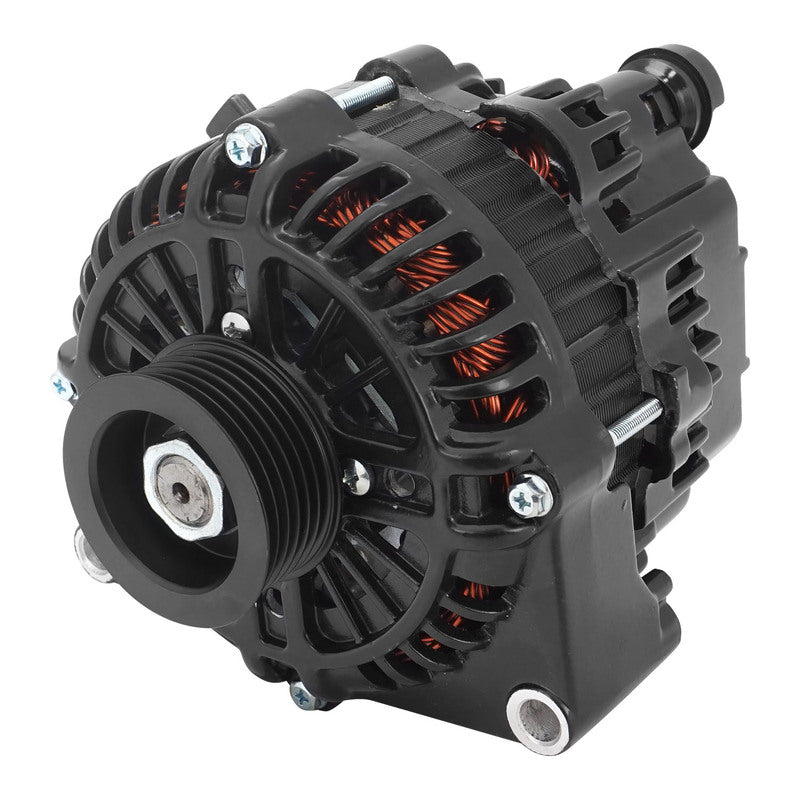 Proflow Alternator Power Spark, 140 Amp, For Holden Commodore LS VT, VX, VY, Internal Regulator, Black Serpentine Pulley, Each - PFEPM38247BK PFEPM38247BK