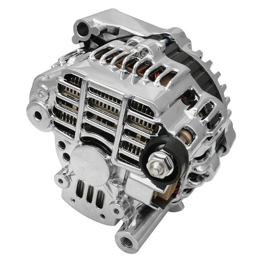 Proflow Alternator Power Spark, 140 Amp, For Holden Commodore LS VT, VX, VY, Internal Regulator, Polished, Serpentine Pulley, Each - PFEPM38247