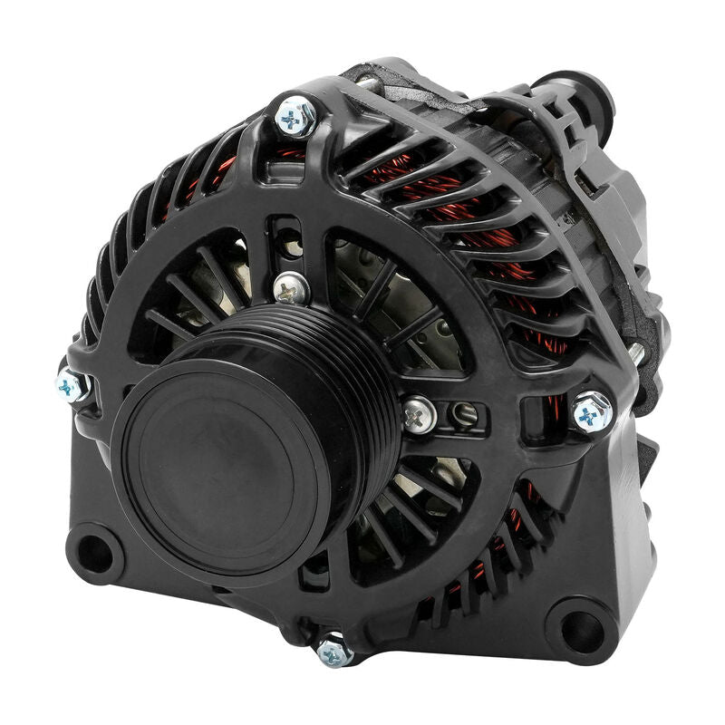 Proflow Alternator Power Spark, 140 Amp, For Holden Commodore LS VE/VF, Internal Regulator, Black, Serpentine Pulley - PFEPM38270BK