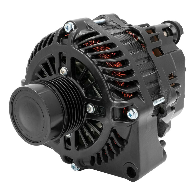 Proflow Alternator Power Spark, 140 Amp, For Holden Commodore LS VE/VF, Internal Regulator, Black, Serpentine Pulley - PFEPM38270BK PFEPM38270BK