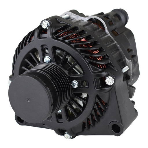 Proflow Alternator Power Spark, 140 Amp, For Holden Commodore LS VE/VF, Internal Regulator, Black, Serpentine Pulley - PFEPM38270BK PFEPM38270BK
