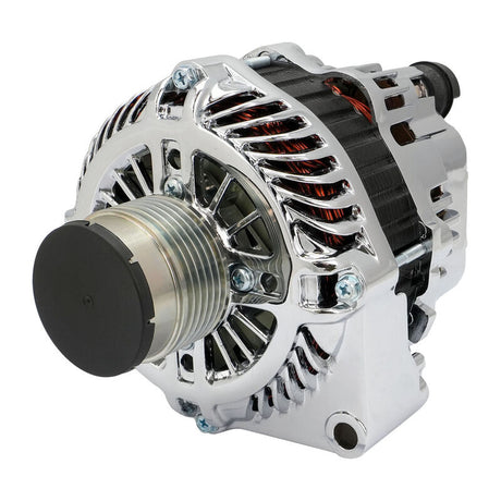 Proflow Alternator Power Spark, 140 Amp, For Holden Commodore LS VE/VF, Internal Regulator, Polished, Serpentine Pulley, Each - PFEPM38270 PFEPM38270