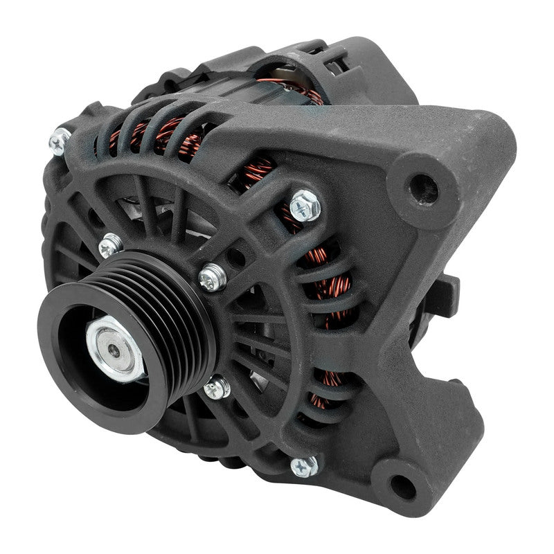 Proflow Power Spark Alternator, For Ford Falcon AU-BA XR6 6cyl 1999-2005, 110 Amp, 6-Groove Pulley, Black Wrinkle - PFEPM3906BK PFEPM3906BK