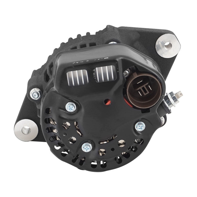 Proflow Alternator Power Spark Ultra Mini, 70 Amp Internal Regulator Universal, Black Wrinkle, 1 wire Nippondenso Style, Each - PFEPM8062BK