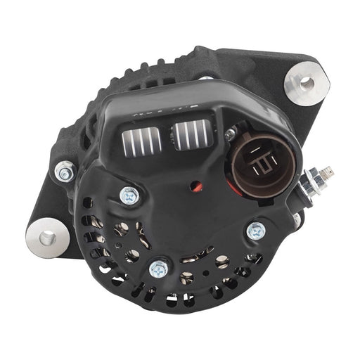 Proflow Alternator Power Spark Ultra Mini, 70 Amp Internal Regulator Universal, Black Wrinkle, 1 wire Nippondenso Style, Each - PFEPM8062BK