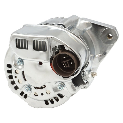 Proflow Alternator Power Spark Ultra Mini, 70 Amp Internal Regulator Universal, Style Chrome, 1 wire Nippondenso Style, Each - PFEPM8062