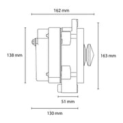 Proflow Alternator Power Spark, Billet Housing, 170 Amp, V-belt & 6-Groove Pulley, Black Anodised, Universal - PFEPM8106BK