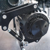 Proflow Alternator Power Spark, Billet Housing, 170 Amp, V-belt & 6-Groove Pulley, Black Anodised, Universal - PFEPM8106BK