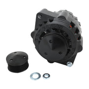 Proflow Alternator Power Spark, Billet Housing, 170 Amp, V-belt & 6-Groove Pulley, Black Anodised, Universal - PFEPM8106BK