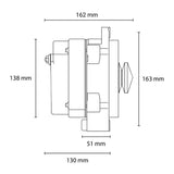 Proflow Alternator Power Spark, Billet Housing, 170 Amp, V-belt & 6-Groove Pulley, Black Anodised, Universal - PFEPM8106BK