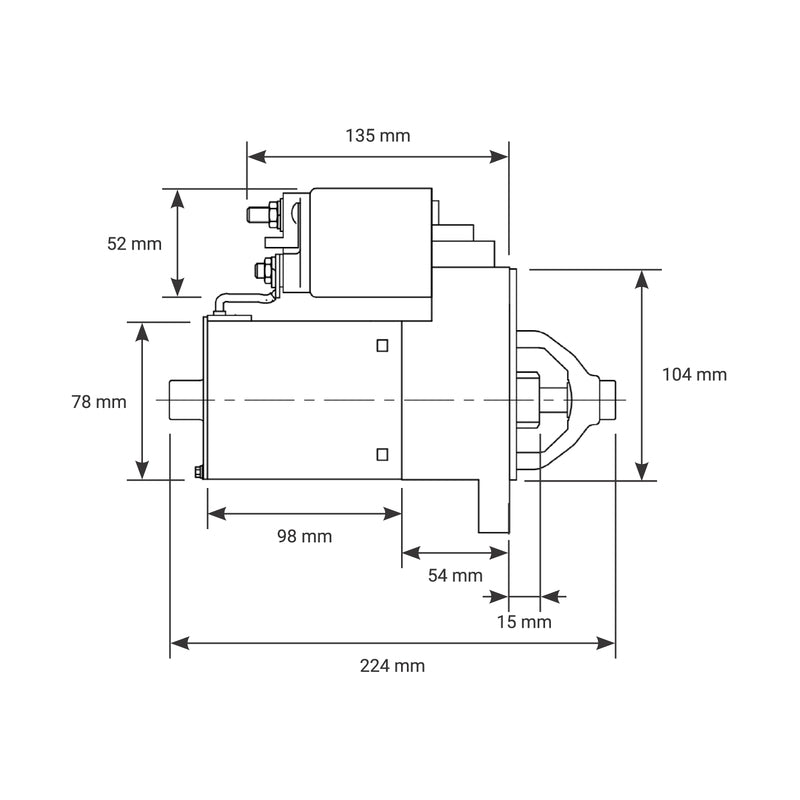 Proflow Starter Motor Master Torque, Natrual, SB For Ford 5.0L 289 302 351 Winsdor & Cleveland, 1.4kw, Automatic & 5 Speed Manual - PFEPM9162