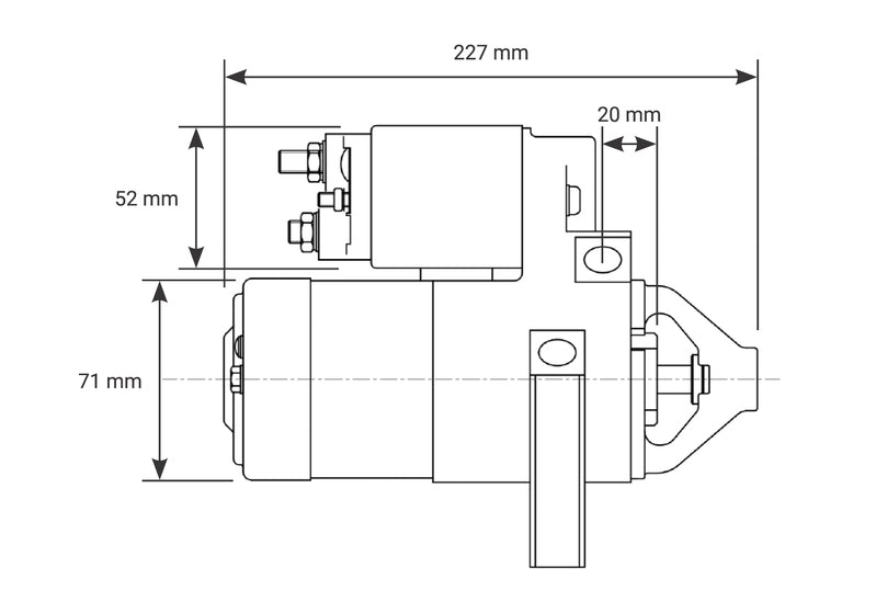 Proflow Starter Motor Master Torque, Black/Natural, For Holden Commodore LS1/LS2 5.7L/6.0L, 1.4kw, Each - PFEPM9210