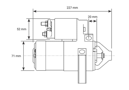 Proflow Starter Motor Master Torque, Black/Natural, For Holden Commodore LS1/LS2 5.7L/6.0L, 1.4kw, Each - PFEPM9210