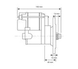 Proflow Starter Motor Power Torque Mini, Black BB For Ford FE 390, 427, 428 1.4kw - PFEPM9506