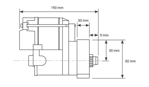 Proflow Starter Motor Power Torque Infini Clock For Holden Commodore LS/LSX 1.4 kW - PFEPM9509