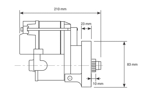 Proflow Starter Motor Power Torque Infini Clock For Chevrolet V8, 1.4kW 153/168T - PFEPM9600