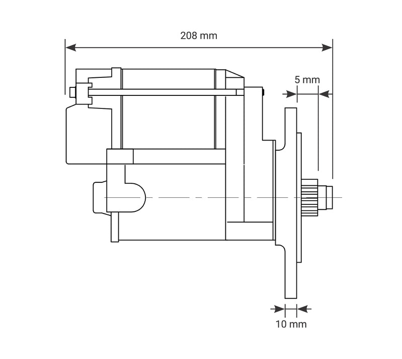 Proflow Starter Motor Power Torque Infini Clock Black SB For Ford 5.0L 289 302 351 Windsor & Cleveland, 1.4kw, 3.25 Ratio, Automatic & 5 Speed Manual - PFEPM9603