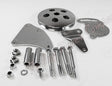 Proflow Power Steering Brackets Mounting kit, Type II Bracket with Pulley Chrome SB Chev - PFEPSB450C PFEPSB450C