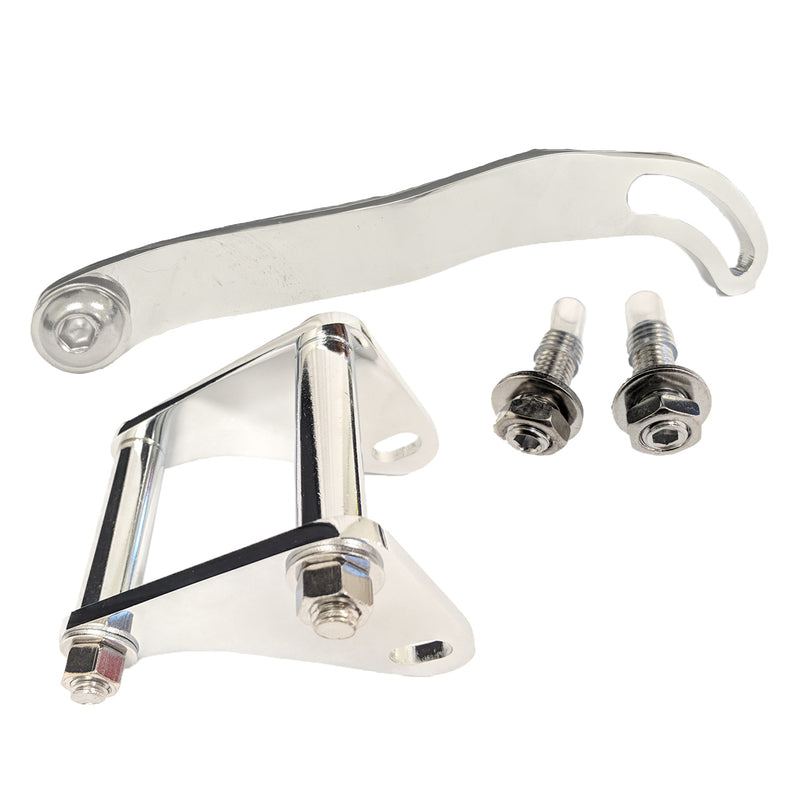Proflow Power Steering Pump Bracket Mounting BB Chev Short Water Pump kit, Chrome - PFEPSB570C PFEPSB570C