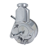 Proflow Power Steering Pump, Saginaw P Series, Reservoir, Keyway V Pulley Style, Chrome, Each - PFEPSP100C