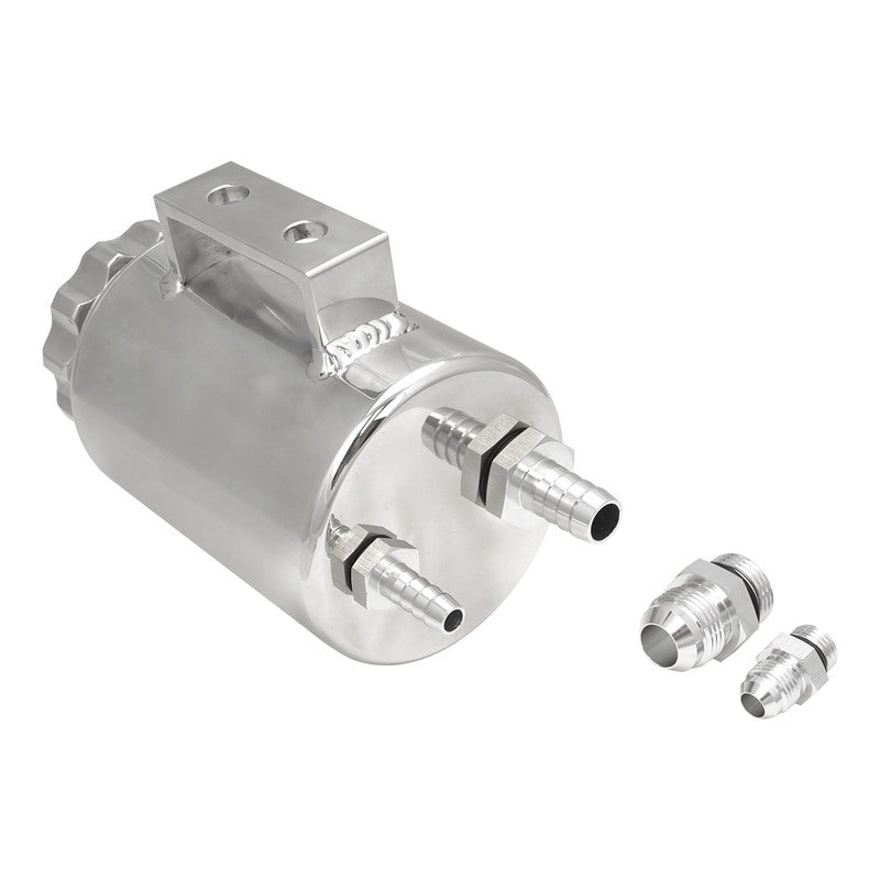 Proflow Power Steering Reservoir, Remote, Aluminium, Polished, Universal 120mm x 90mm Male AN10 - PFEPST3