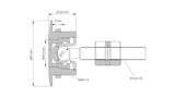 Proflow Quick Release Pro Latch 60mm Fastener, Billet Aluminium, Polished, Kit - PFEQL21