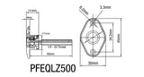 Proflow Quick Release Pro Latch, Large 45 x 30mm Fastener Dzus, Billet Aluminium, Polished, Kit - PFEQLZ500
