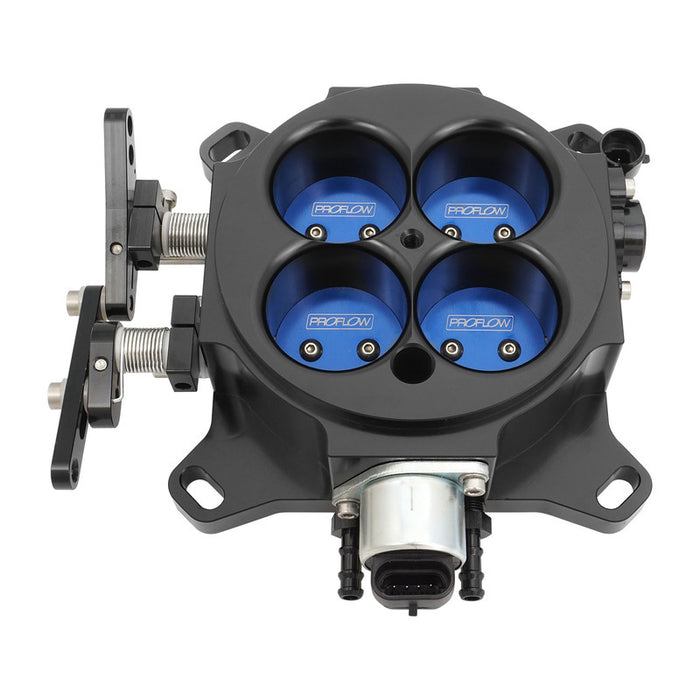 Proflow Quad Throttle Body, 4 Barrel, Universal, EFI, 4150 Square Bore, 1375 CFM, Billet Aluminium, Black - PFEQTB1000B