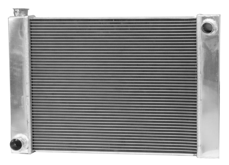 Proflow Radiator, Universal, Fabricated Aluminium Tanks, Natural, 24 in. Wide, 19.00in. High, 2.25 in. Thick, For Ford Side Inlet & outlets - PFERDU24F PFERDU24F